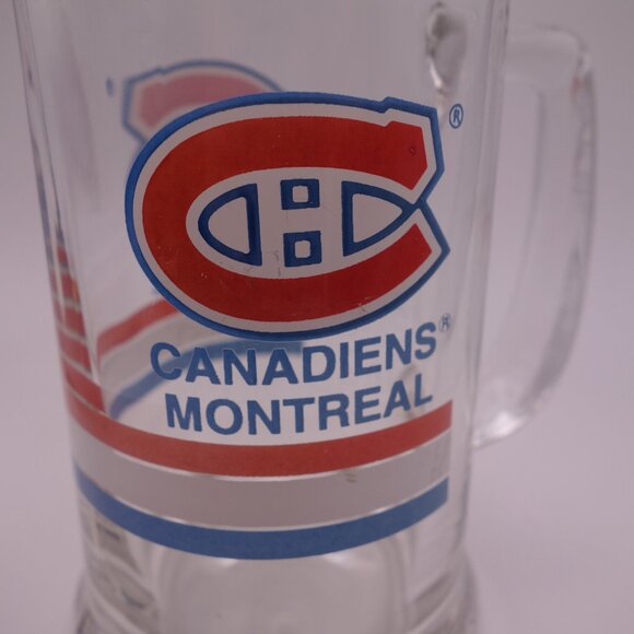 Canadiens Montreal Beer Glass with Handle and Gold Rim - Picture 10 of 12